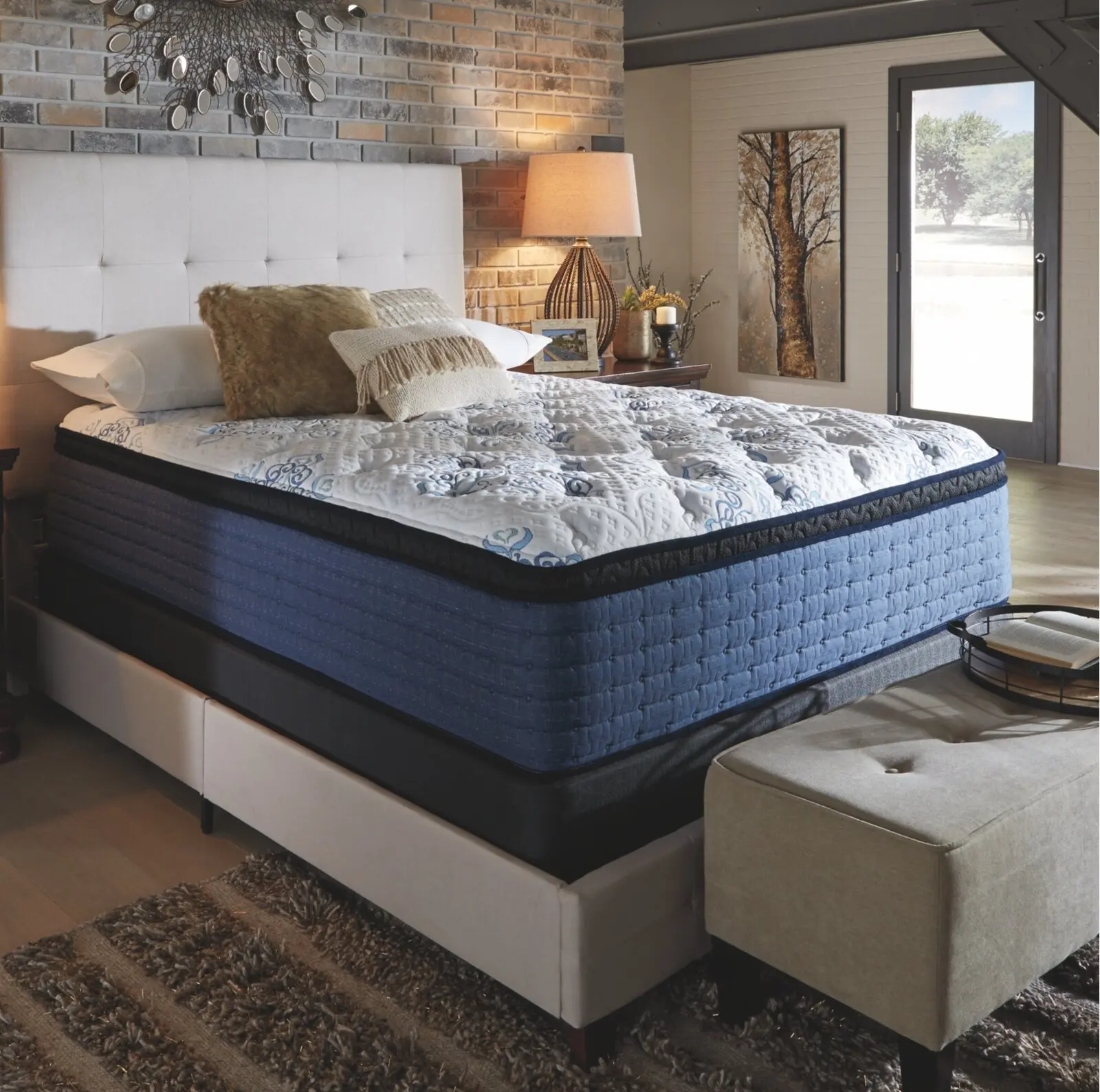 10inch Pillow Top Hybrid Mattress Queen Box With Gel Memory Foam And