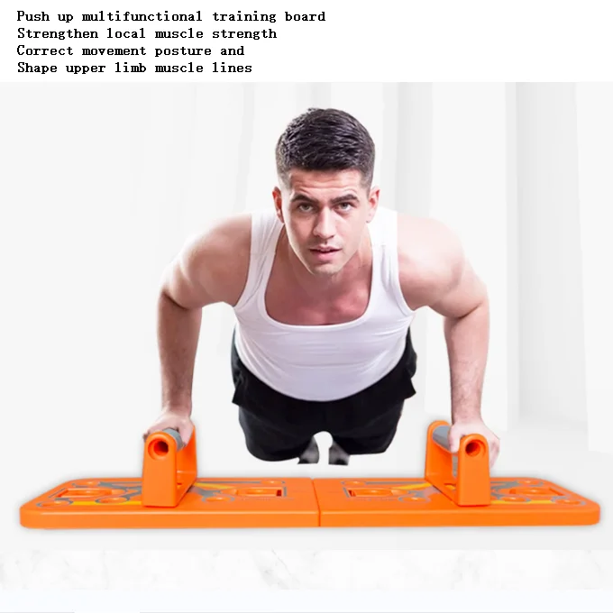 Lightweight Foldable Portable Burnout Challenge Board Push up Home Gym Equipment for Strength Resistance Training Push Up Board 18 in 1 Pushup Board Fitness with Handles for Men Women 