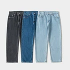 Jeans Custom European Fashion Jeans Male Female Denim Pants 3 Color Men Mid Waist Straight Business Jeans