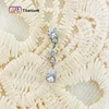 Golden pendant crystal dew-titanium color-white zircon