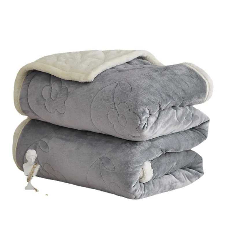 Customized Bed Blankets Thickened Warm Blanket Quilt Double Layer