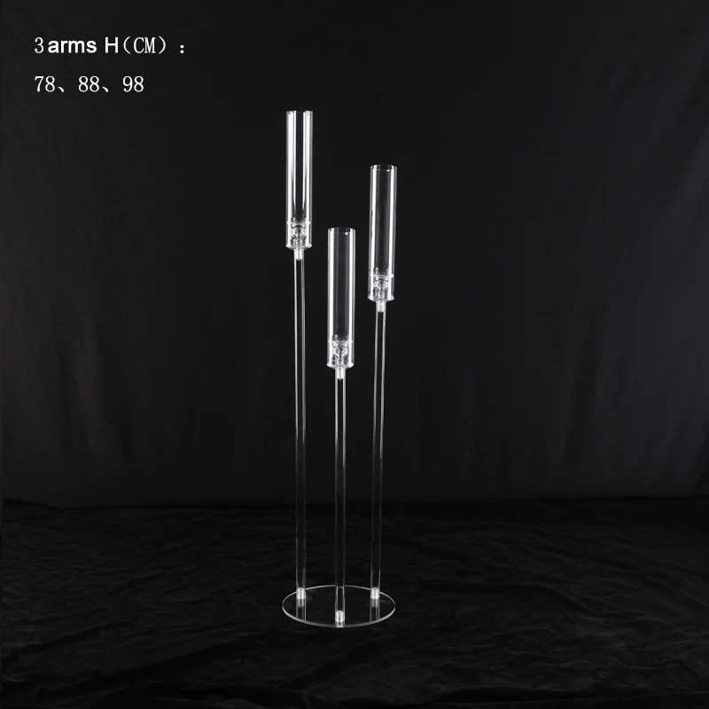 Clear Candelabras Weddings Table Centerpieces Decoration 5 Arm 8 Arm