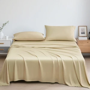 Luxury Bed Sheet Bamboo 100% Queen Size Bedsheet Bed Sheets Bed Deep Pockets Bedding Set Bamboo Cooling Sheets