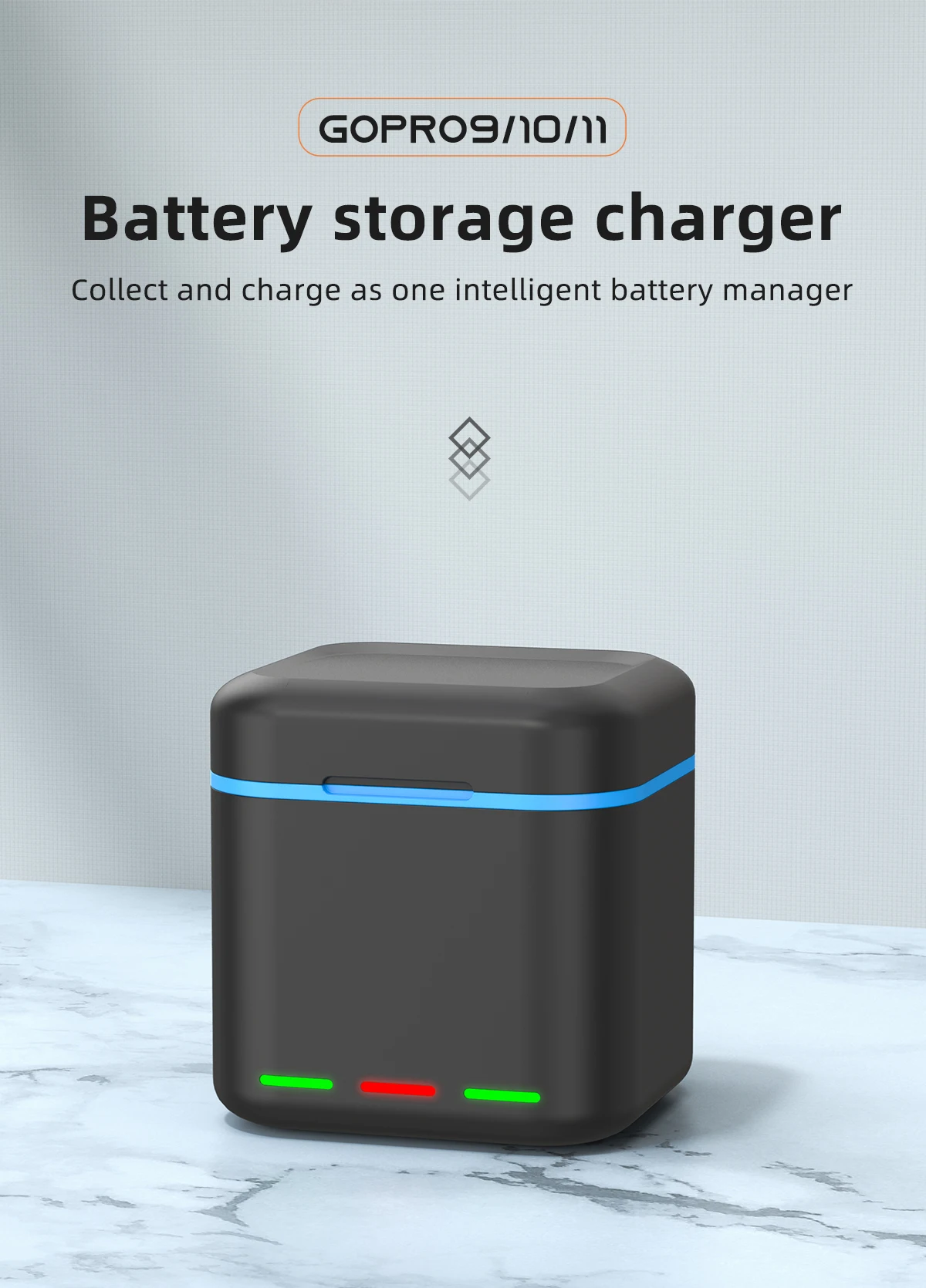 Batterie Per GoPro Hero 9/10/11/12 - Pack Da 3 Da 2000mAh Con Caricabatterie USB - Foto 12