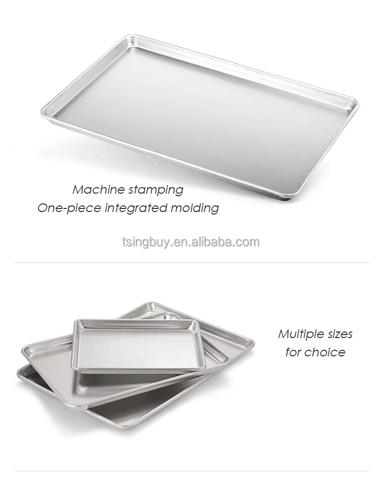 Commercial Rectangular 60*40cm Aluminum Nonstick Baking Tray Sheet Pan for  Bread Cookies Biscuits Cakes with Rolled Edge - China Aluminized Steel Baking  Pan and Sheet Pan price