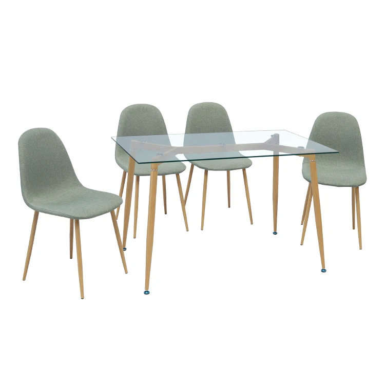 Modern Dining Room Set Wood Solid Furniture Uphols Meja Makan Marmer