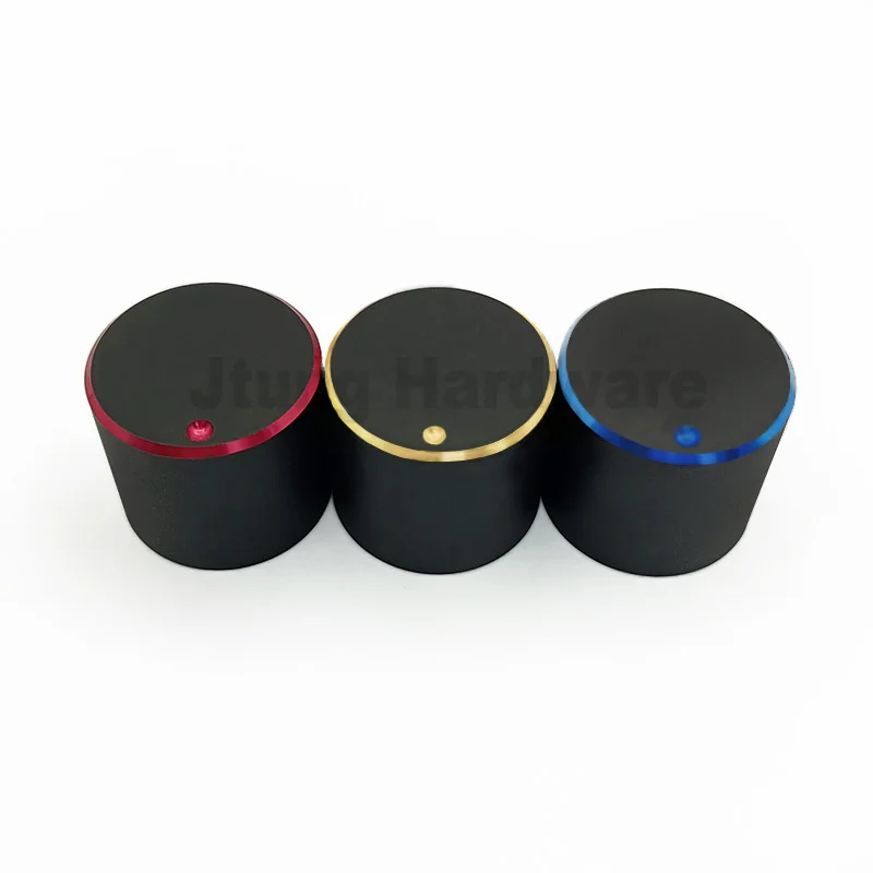 NEW ARRIVALS Precision Solid Two Tone Colors Anodized Aluminium Knobs for Potentiometer 6mm Shaft 6.35mm Shaft