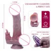 Dildo vibrante riscaldato con movimento di spinta