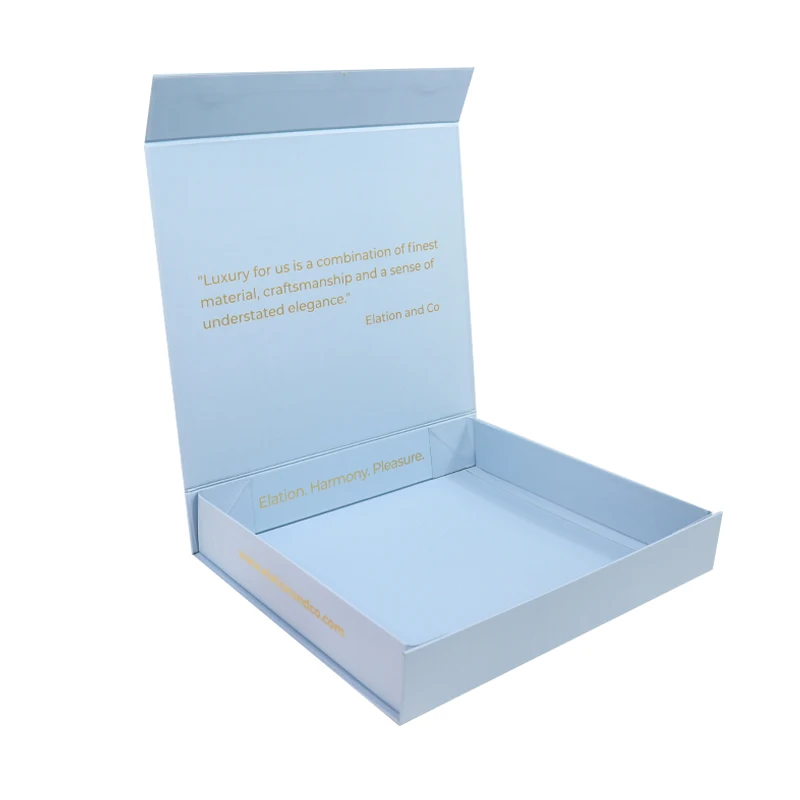 Custom Logo Luxury Flip Top Cardboard Magnetic Gift Box Black Paper ...