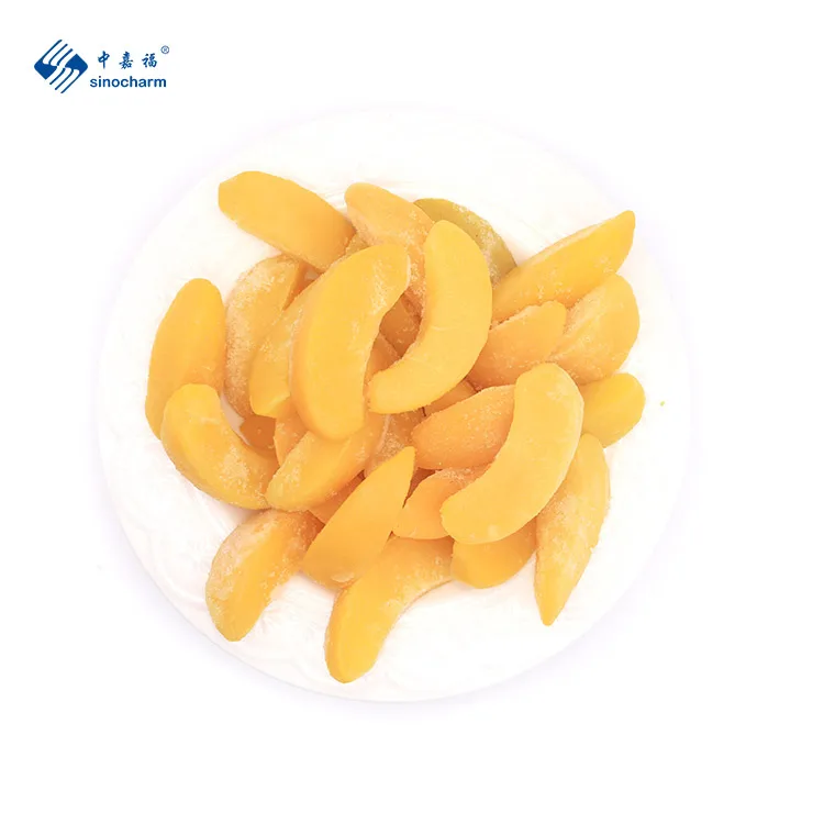 Sinocharm BRC сертифицированный IQF фруктовый замороженный желтый персиковый ломтик