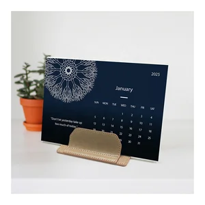 2026 Muslim Desk Calendars Pu Leather Arabic Daily Planner Custom Printing Religion Quotes Agenda Desktop Calendar With Gift Box
