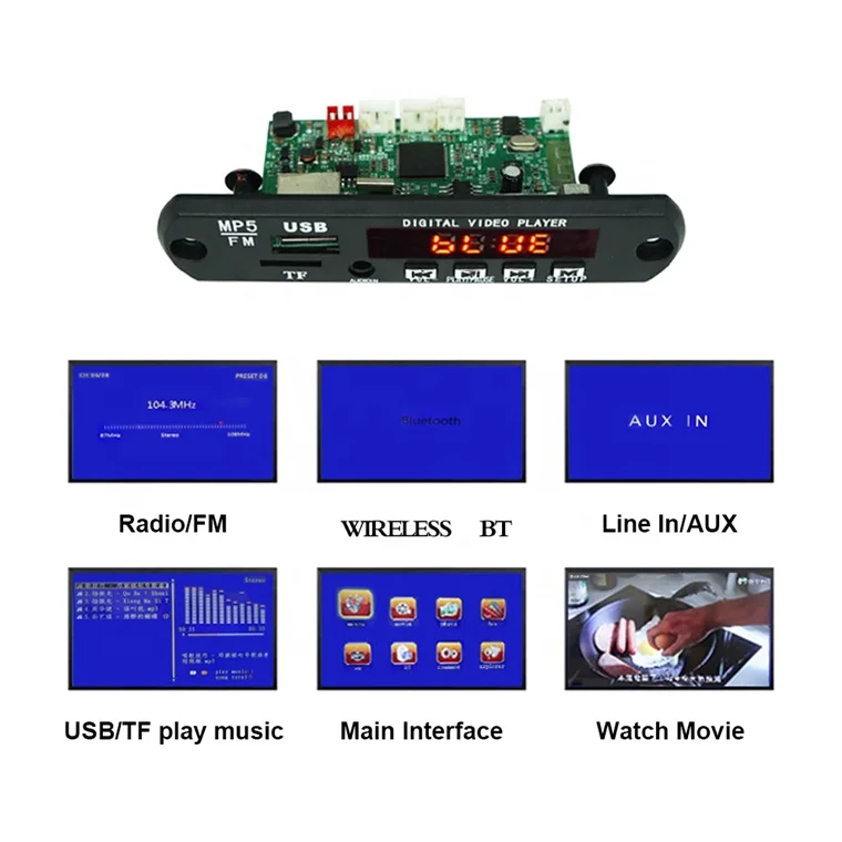 With MP4 MP5 Player Movie Module 12V Big Black Remote Gift Box