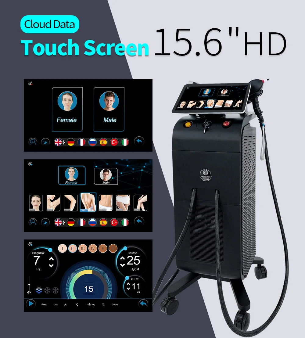 激光翠绿宝石大功率1800瓦激光脱毛二极管激光器755纳米808纳米1064