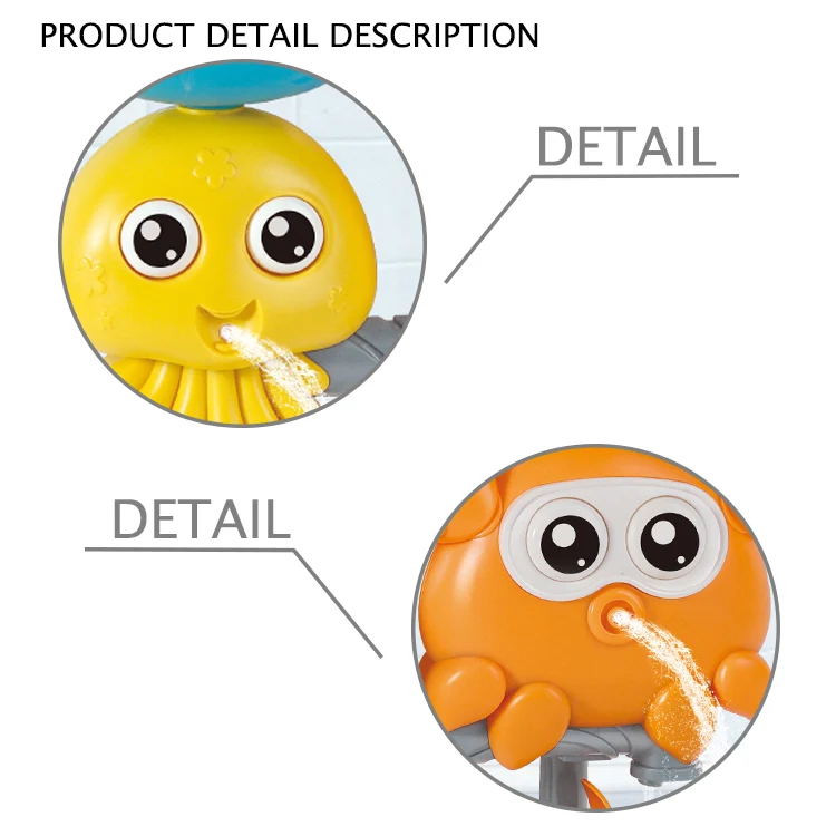 
 Поворот Забавный подарок для ребенка душ игра Краб оборачиваться распыления воды красочный игровой набор ванная комната Ванна игрушка  