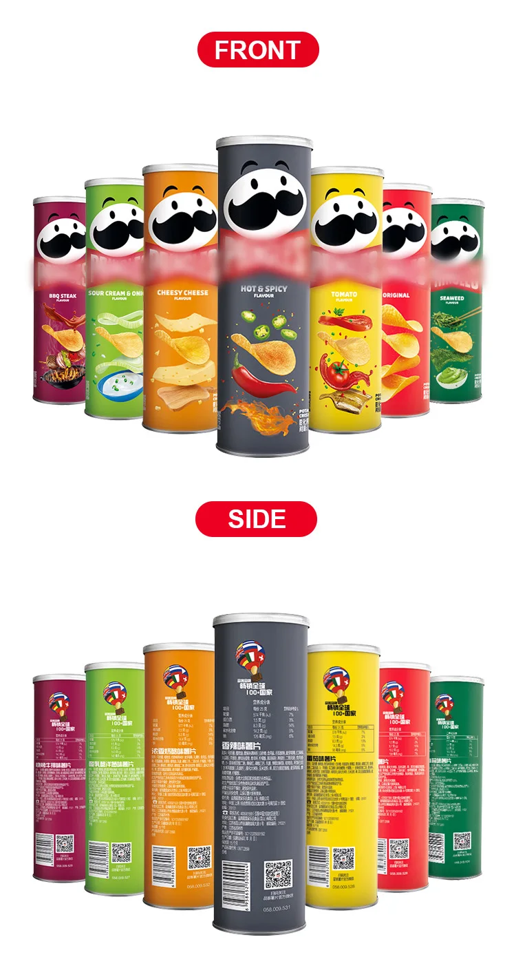 Factory Direct Sales of Pringles Potato Chips 110g Pringless Potato Chips Exotic Snacks Healthy Snacks