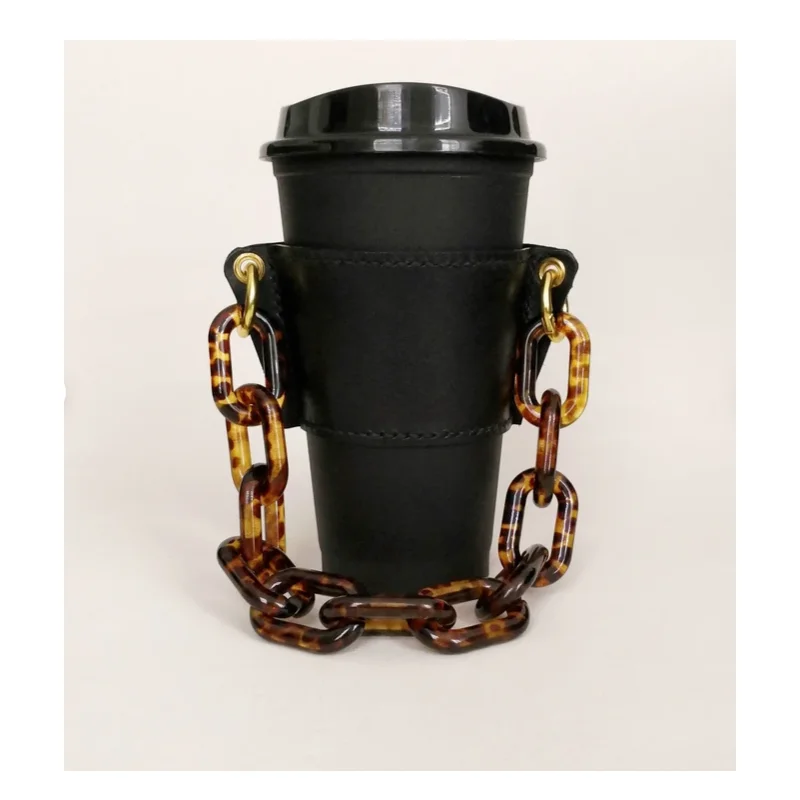 Fashion Cup Decoration Leather Cup Sleeve Insulated Cup Coat Water Bottle  Holder Carrier Cup Accessories Mug with Buckle Lanyard - China Cup Sleeve  and Sleeve Cover price