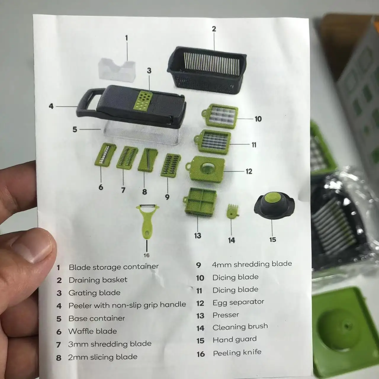 2023 New 16 In 1 Vegetable Chopper Onion Chopper Fruits Slicer Potatoes