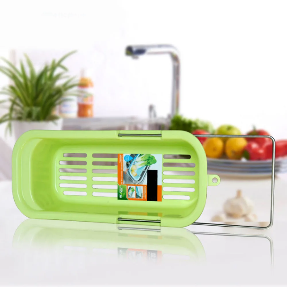 Cross Border Sink PP Plastic Drain Containers Organization Extendable Kitchen Storage Baskets Square Durable Multifunctional