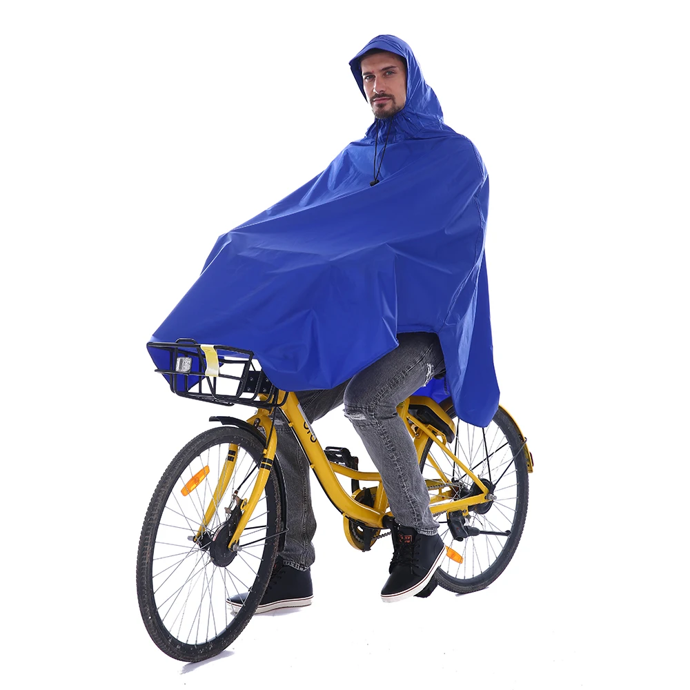 Outdoor Adult Poncho Bicycle Rain Cover Cycling Bike 1pc Rain Cover PE Backpack