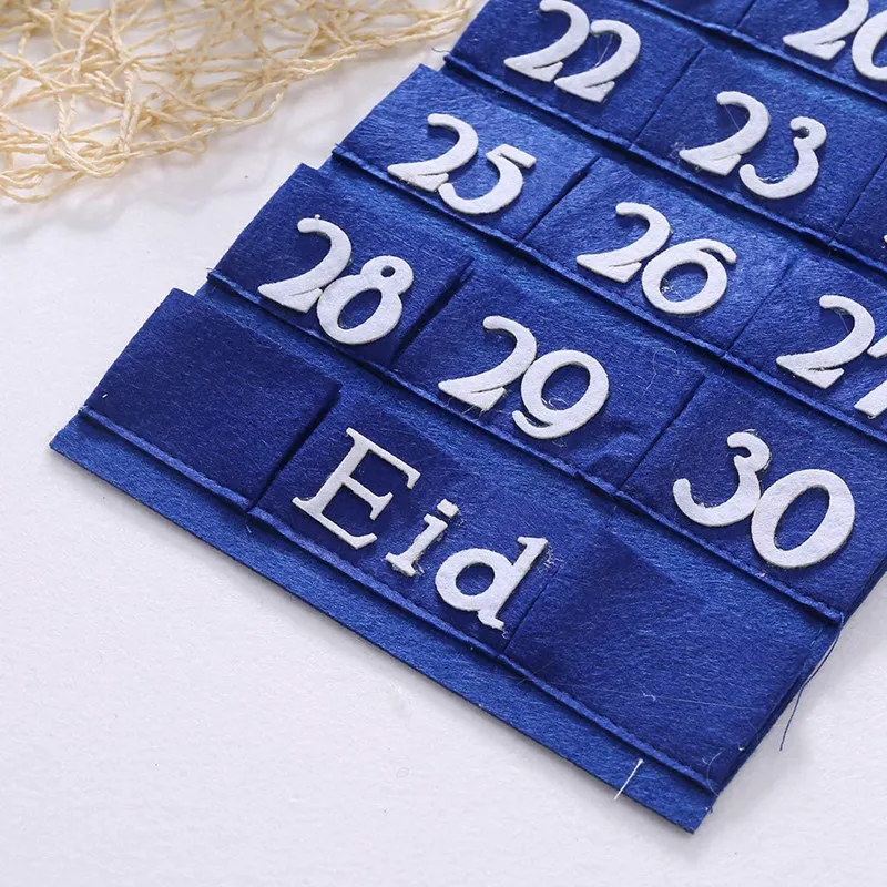В течение 30 дней на DIY Рамадан украшение партии домашний Декор настенный мусульманских Войлок ИД Мубарак с обратным отсчетом календаря
