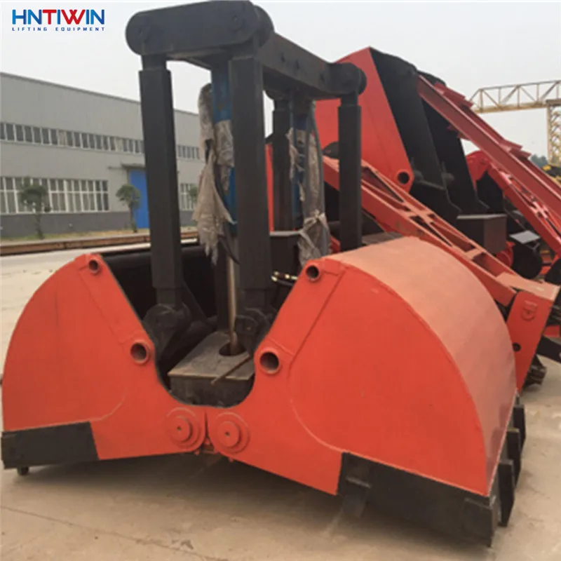 Hot Sale Wire Rope Clamshell Bucket Four Rope Double Scoop Grab