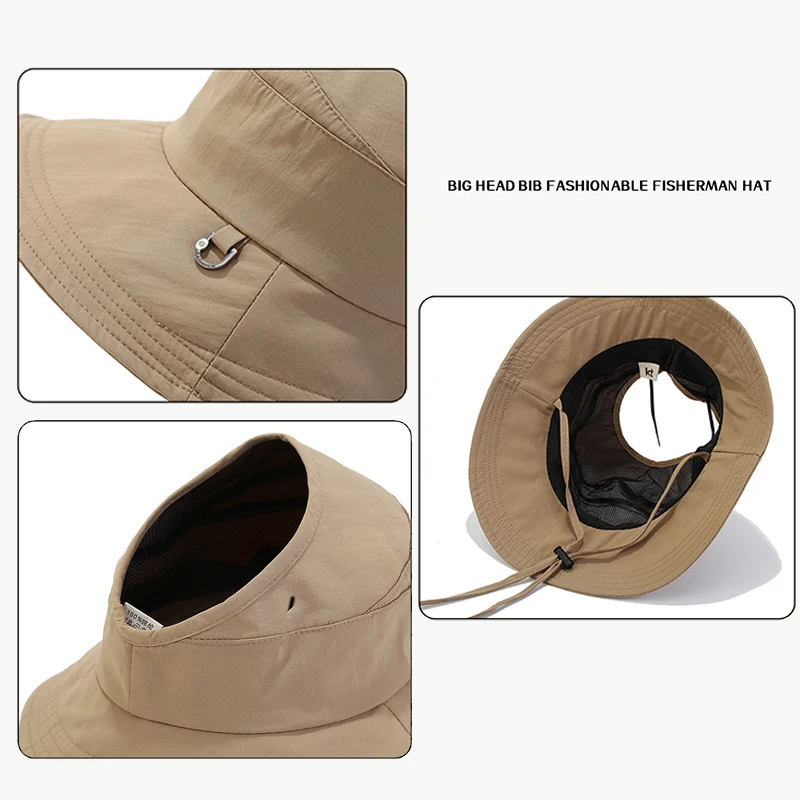 High Quality Custom Embroidery Logo Quick Dry Sun Visor Bucket Hats With String Wide Brim Polyester Golf Beach Fisherman Caps