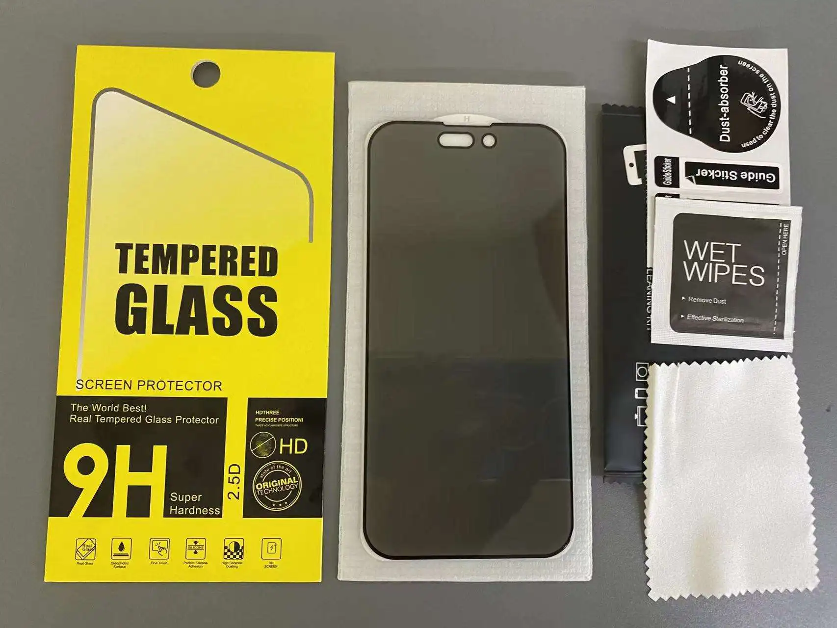 Automatic Dust Free Antispy Screen Protectors Tempered Glass Privacy