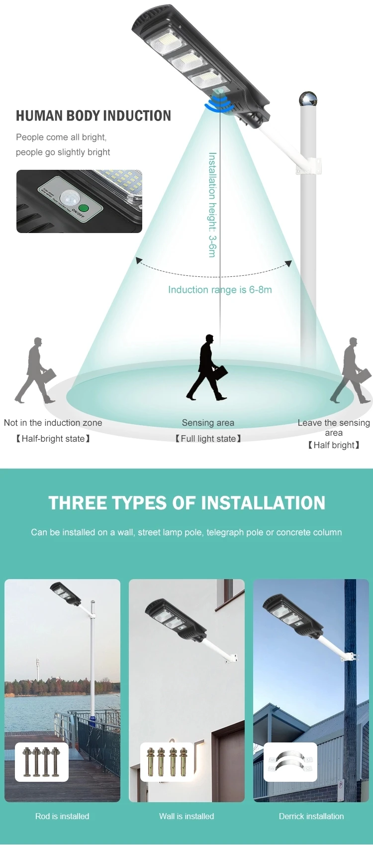 Ip65 Outdoor All In One Solar Street Lamp 30W 60W 90W 120W Integrated Led Solar Street Light