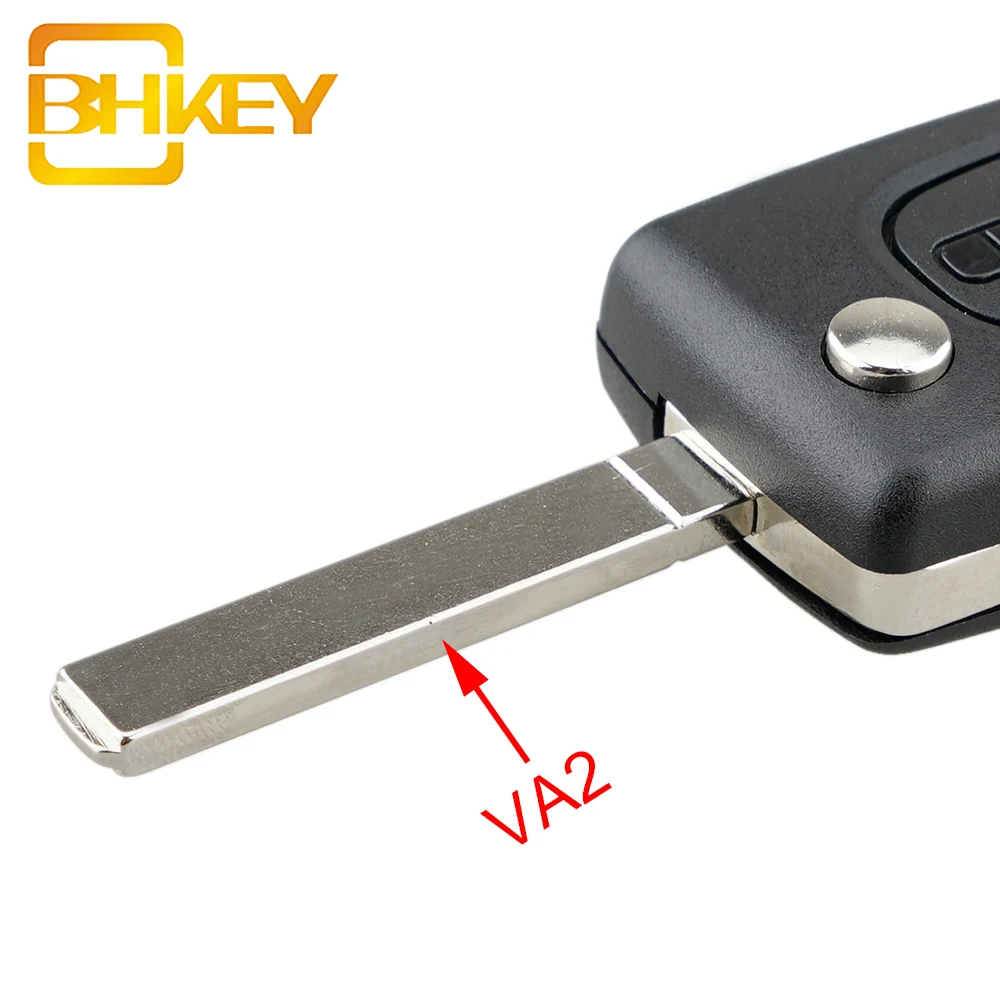 3 Buttons VA2 Blade Flip Folding Entry Car Remote Key Case Shell Cover for PEUGEOT 207 308 307cc Auto Parts