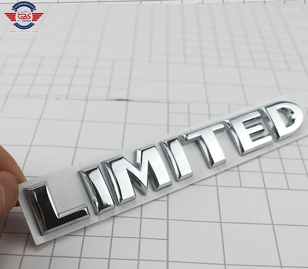 LIMITED Edition Letter Emblem Logo Fit Car 3D Metal Chrome Black Badge Sticker for Toyota Highlander