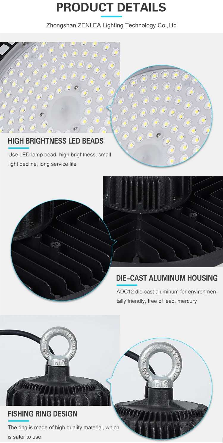 High Quality Aluminum Storehouse AC IP65 Waterproof 100w 150w 200w 240w 300w 3030 Smd Led Highbay Light