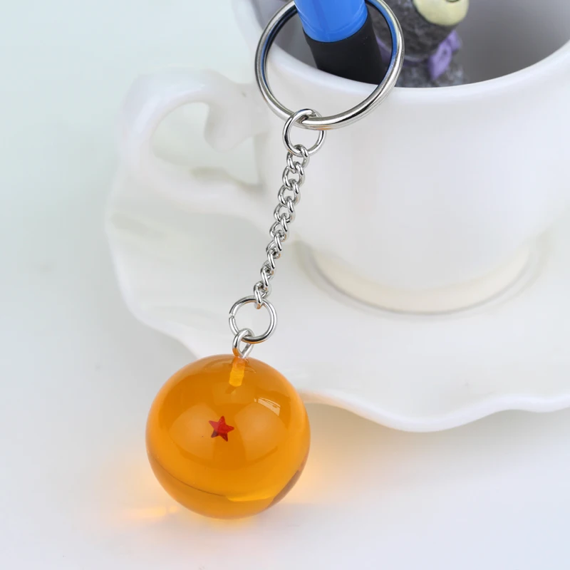 Wholesale NEW Anime Dragon Ball Z Keychains Orange Pvc 1-7stars