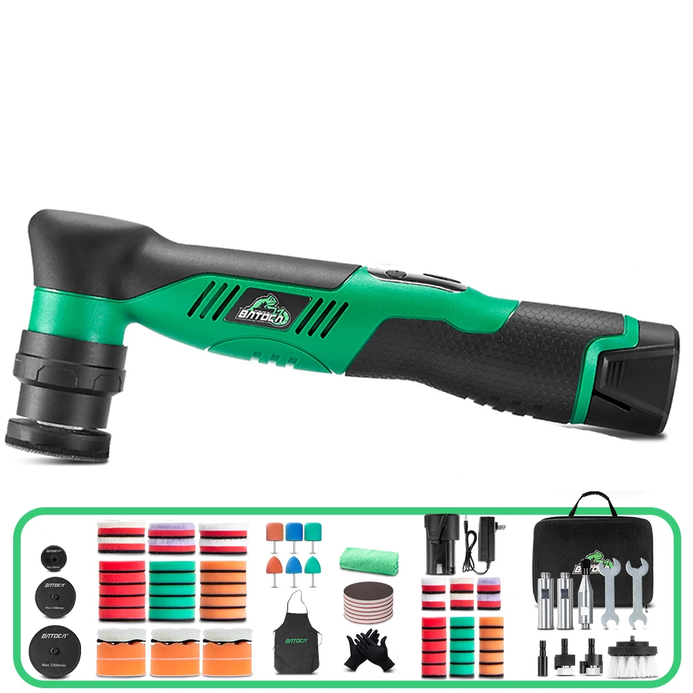 BATOCA вращающийся и орбитальный беспроводной полировщик 12 В 2.0Ah аккумуляторная полировальная машина