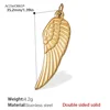Pj443g double-sided Angel wing pendant