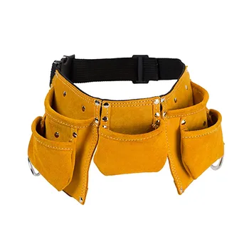 Custom Functional Children Multi Pockets Belt Bag Adjustable Kids Tools Belt Leather