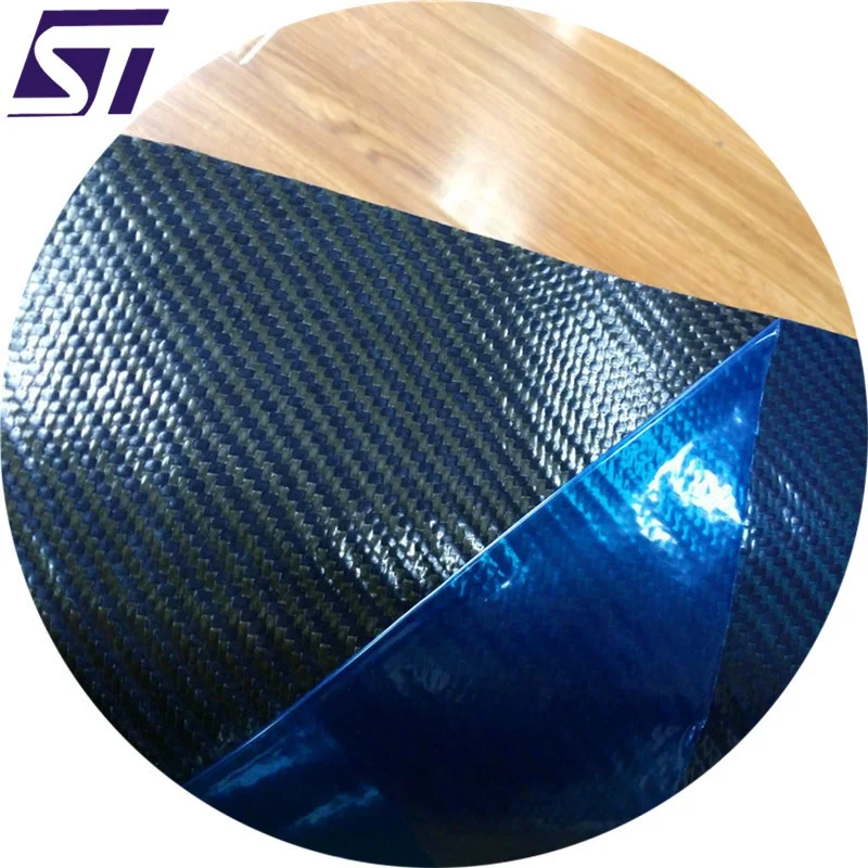 
Высокопроизводительная углеродная и синяя арамидная гибридная ткань Prepreg 