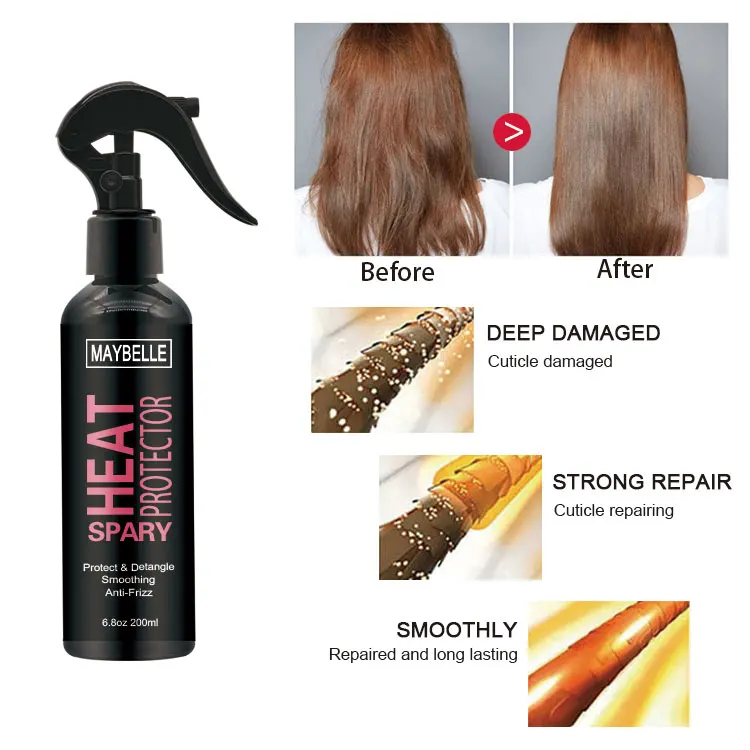 Custom Argan Oil Weightless Formula No Build up Heat Protectant Spray for Protect Hair From Thermal Damage