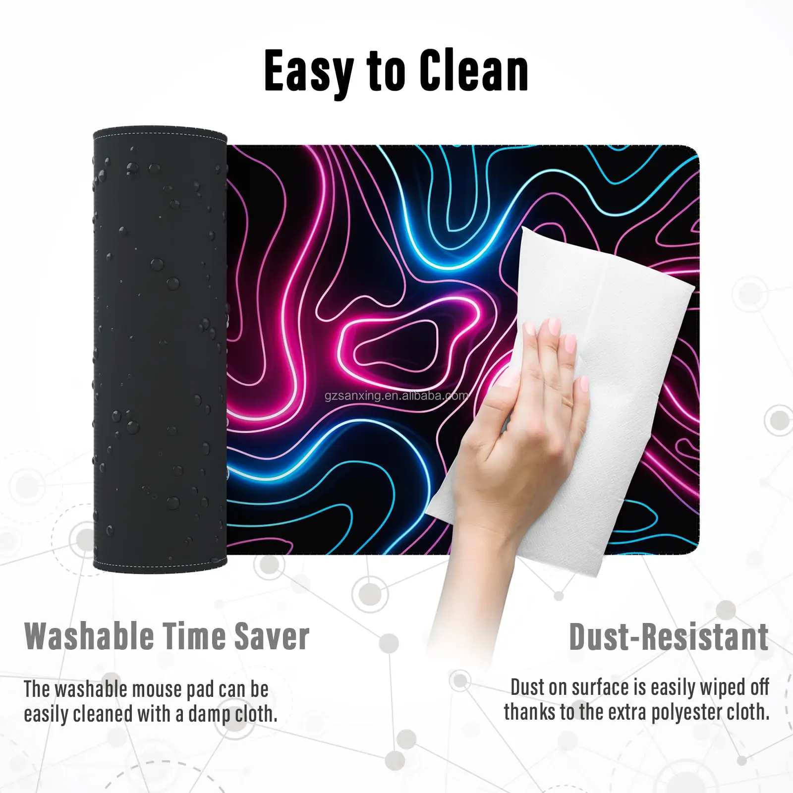 Desk Mats For Oem Odm Factory Gaming Mouse Pads With Edging Packaging