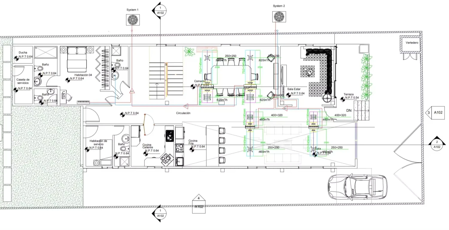 Combined Air Handing Unit, Ceiling, AHU - detail 34