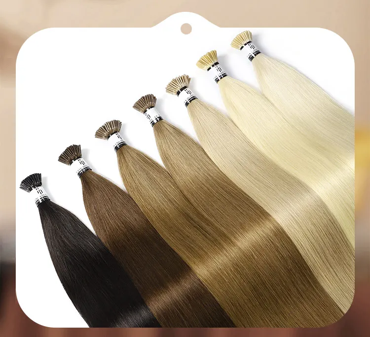 Wholesale I Tip Human Hair Extensions Cuticle Aligned Itip Raw Virgin