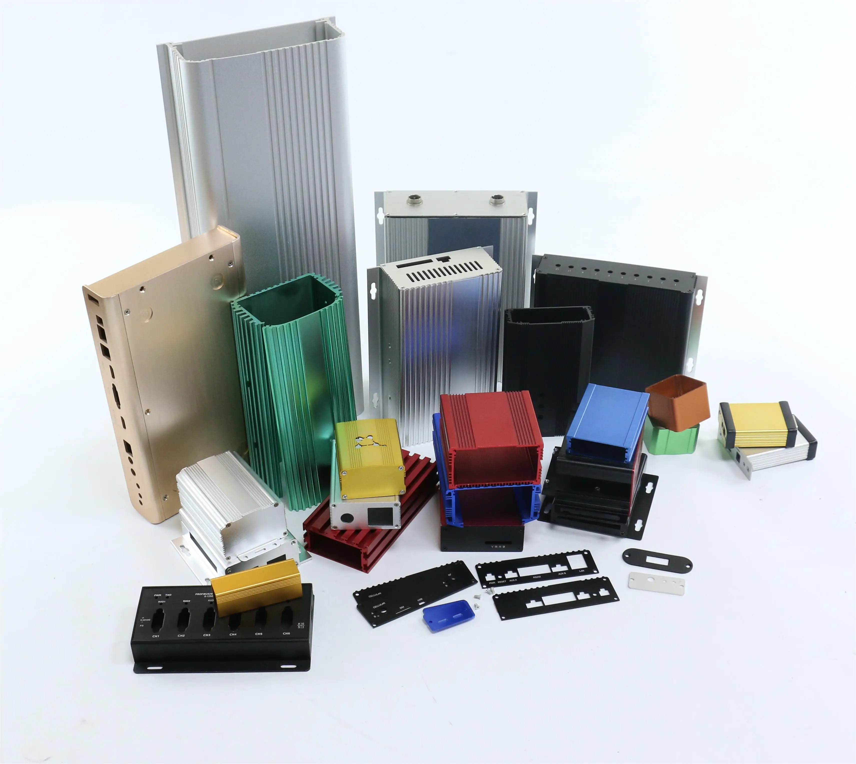 Electronic Shell Prototype Extruded Aluminum Electronic Enclosure/ Aluminum Extrusion Enclosure PCB Housing Box 63*38mm
