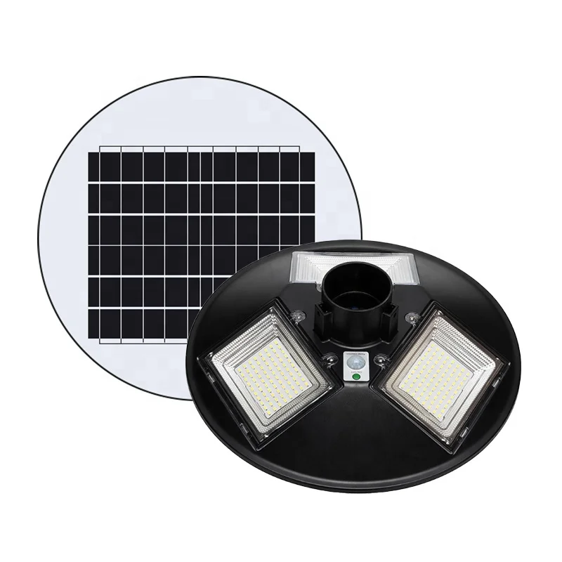 Solar Powered Street Light 300W Solar Light UFO With Remote Rechargeable 9-12M Installation
