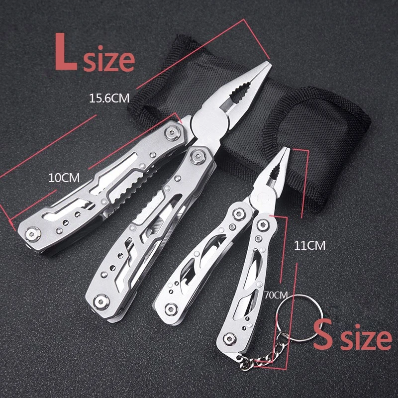 Multifunction Stainless Steel Multi-tool Pocket Knife Pliers Folding Pliers Portable Folding Pliers