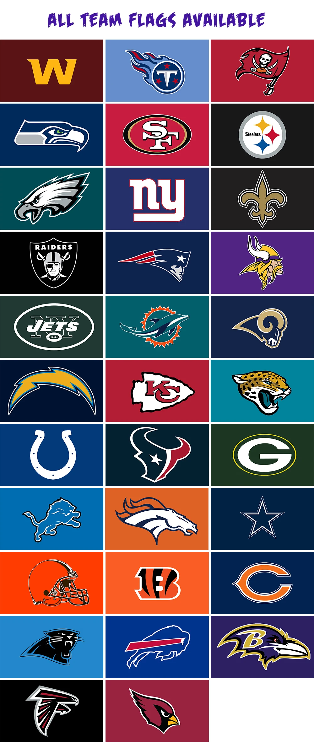 Flagnshow Wholesale NFL Flag 3x5 Custom All Team 90x150cm Printing NFL ...