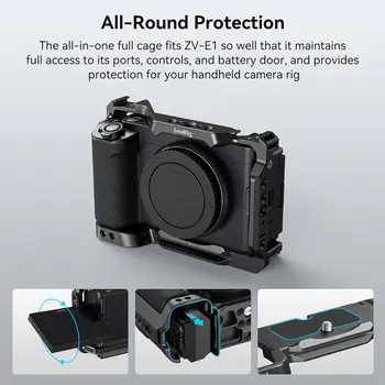 SmallRig Quick Release Plate ZV-E1 Cage for Sony ZV-E Full Camera Cage for Sony Alpha ZV-E1 - 4256 detail image