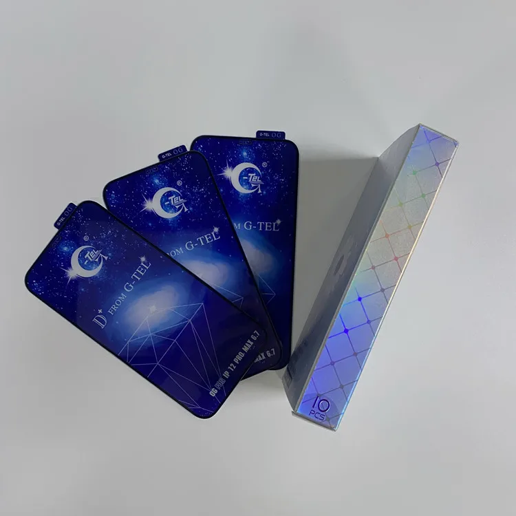 G-TEL D + большая изогнутая защитная пленка из закаленного стекла с уровнем твердости 9h Защитная для экрана в течениi 13 pro max экран протектор сверкающих стекло iPhone 14 Pro