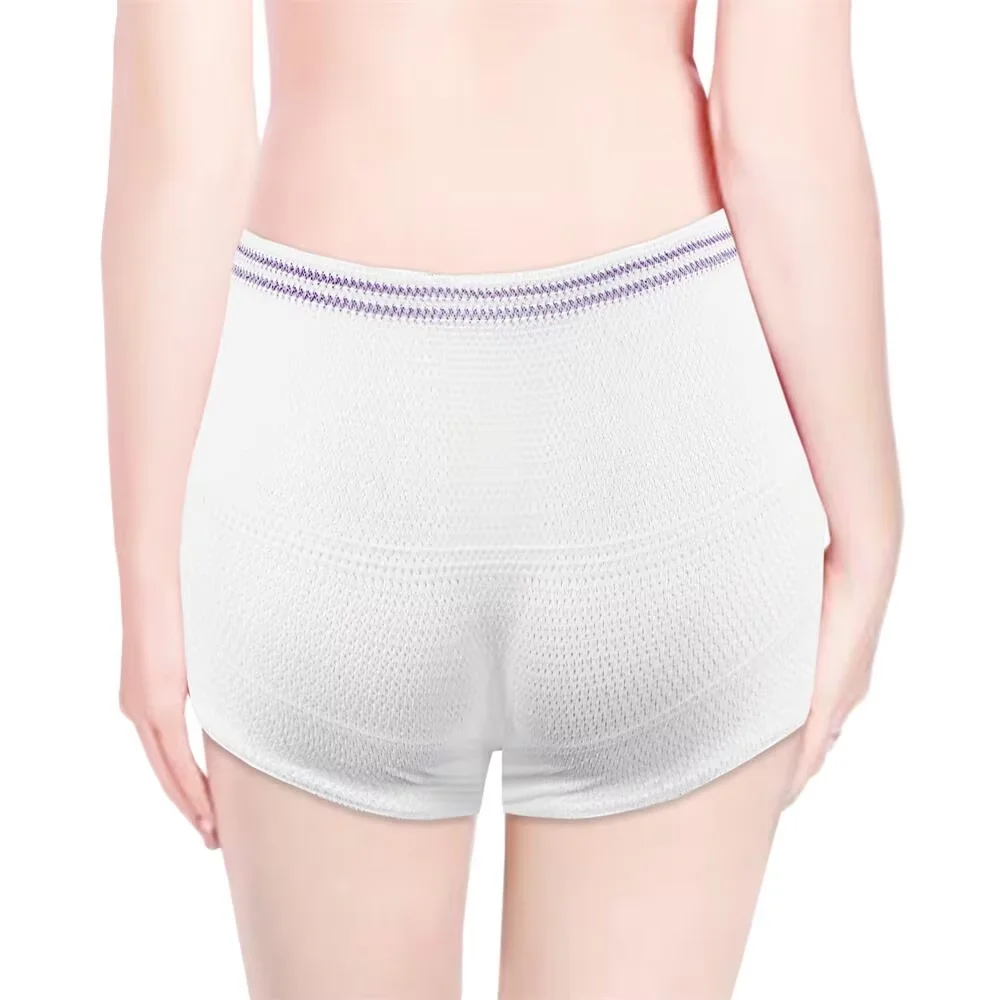 Mama Disposable Postpartum Underwear (Without Pad) with Storage Pouch. Washable Mesh Panties for Women (5 Count)