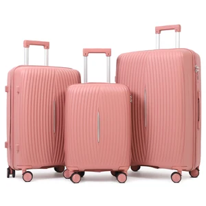 Wholesale Luxury 20 24 28 PP Trolley Case Set Waterproof Travel Bag Spinner Customized Simple Suitcase Set for Airport Holiday