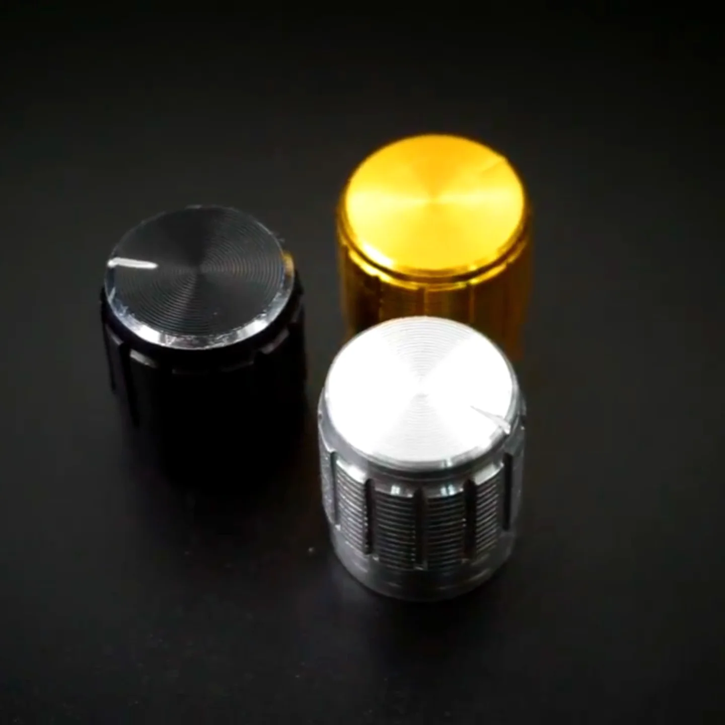 Rotary Knob Aluminum 6mm Black Yellow Silver Color Volume Control Metal