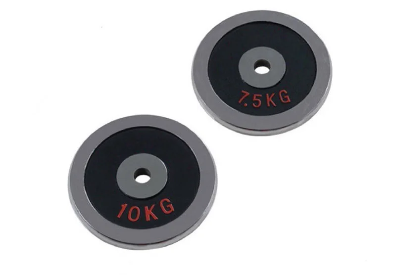 Wholesale Gym Equipment Fitness Power Training Chrome Coated Case Iron Weight Plates Barbell Dumbbell Cast Iron Weight Plate